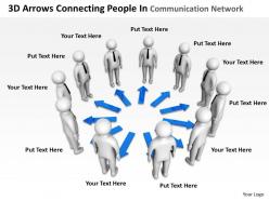 3d arrows connecting people in communication network ppt graphics icons