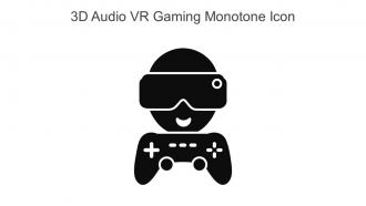 3D Audio VR Gaming Monotone Icon In Powerpoint Pptx Png And Editable Eps Format