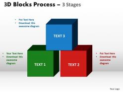 3d blocks process 3 stages powerpoint slides and ppt templates 0412