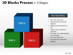 3d blocks process 3 stages powerpoint slides and ppt templates 0412