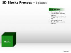 3d blocks process 6 stages powerpoint slides and ppt templates 0412