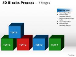 3d blocks process 7 stages powerpoint slides and ppt templates 0412