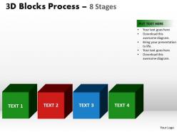 3d blocks process 8 stages powerpoint slides and ppt templates 0412