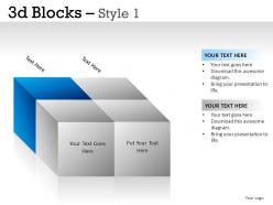 3d blocks style 1 powerpoint presentation slides