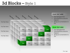 3d blocks style 1 powerpoint presentation slides db