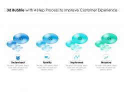 3d bubble with 4 step process to improve customer experience