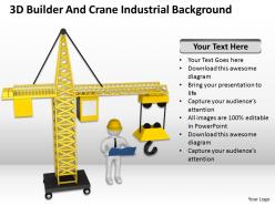 3D Builder And Crane Industrial Background Ppt Graphics Icons Powerpoint
