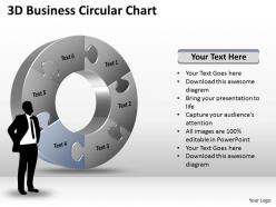 3d business circular chart powerpoint templates 0812