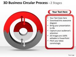 3d business circular diagram process 2