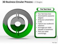 3d business circular process 2 stages powerpoint templates graphics slides 0712