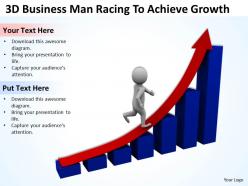 3d business man racing to achieve growth ppt graphics icons