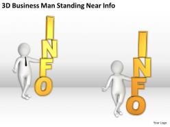 3d business man standing near info ppt graphics icons powerpoint