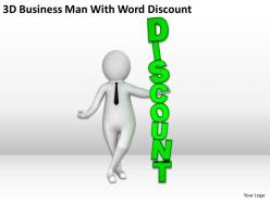 3d business man with word discount ppt graphics icons powerpoint