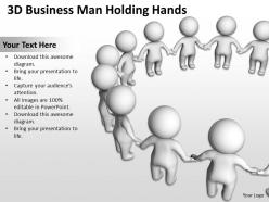 3d business men holding hands ppt graphics icons