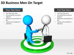 3d business men on target ppt graphics icons