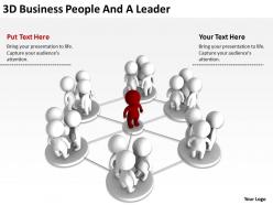3d business people and a leader ppt graphics icons powerpoint