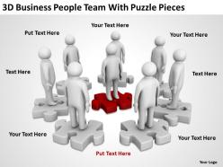 3D Business People Team With Puzzle Pieces Ppt Graphics Icons Powerpoint