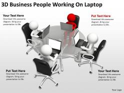 3d business people working on laptop ppt graphics icons powerpoint