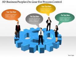 3d business peoples on gear for process control powerpoint template