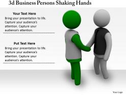 3d Business Persons Shaking Hands Ppt Graphics Icons Powerpoint