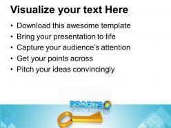 3d business profits global success key powerpoint templates ppt themes and graphics 0213