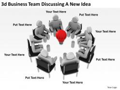 3d Business Team Discussing A New Idea Ppt Graphics Icons
