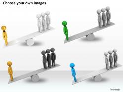 3d business team on seesaw ppt graphics icons powerpoint