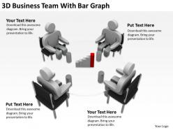 3d business team with bar graph ppt graphics icons powerpoint