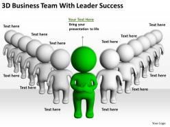 3d business team with leader success ppt graphics icons powerpoin