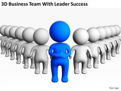 3d business team with leader success ppt graphics icons powerpoin