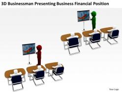 3d businessman presenting business financial position ppt graphics icons powerpoint