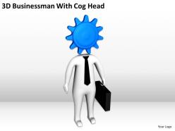 3d businessman with cog head ppt graphics icons powerpoint