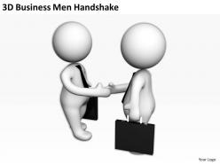 3d businessmen handshake ppt graphics icons