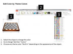 3d chess board powerpoint template slide