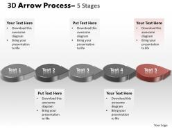 3d circle arrow 5 stages 4
