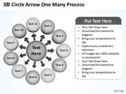 3d circle arrow one many process 1