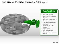 3d circle puzzle diagram 10 stages slide layout 1 1