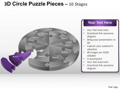 3d circle puzzle diagram 10 stages slide layout 1 ppt templates 0412