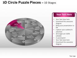 3d circle puzzle diagram 10 stages slide layout 1 ppt templates 0412
