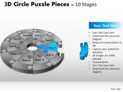3d circle puzzle diagram 10 stages slide layout 4 2