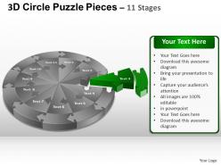 3d circle puzzle diagram 11 stages slide layout 1 ppt templates 0412