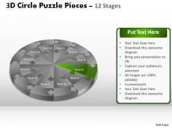 3d circle puzzle diagram 12 stages slide layout 1 ppt templates 0412