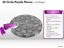 3d circle puzzle diagram 12 stages slide layout 1 ppt templates 0412