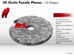 80514 style puzzles circular 12 piece powerpoint presentation diagram infographic slide