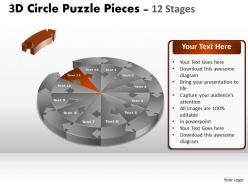 3d circle puzzle diagram 12 stages templates slide layout 1