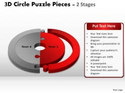 3d circle puzzle diagram 2 stages slide 4