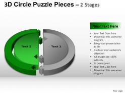 3d circle puzzle diagram 2 stages slide layout 1 ppt templates 0412