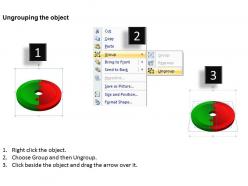 3d circle puzzle diagram 2 stages slide layout 2