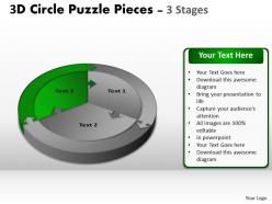 3d circle puzzle diagram 3 stages slide layout 1