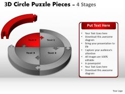 3d circle puzzle diagram 4 stages slide layout 1